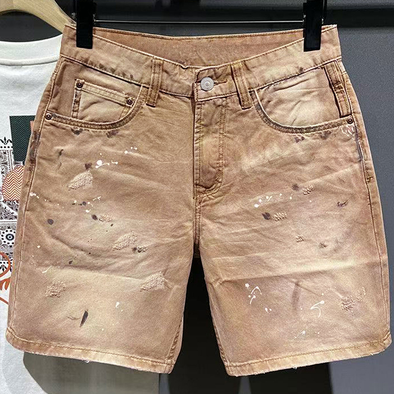 Men Fashion Jeans - Hip-Hop Streetwear Men's Denim Shorts Summer