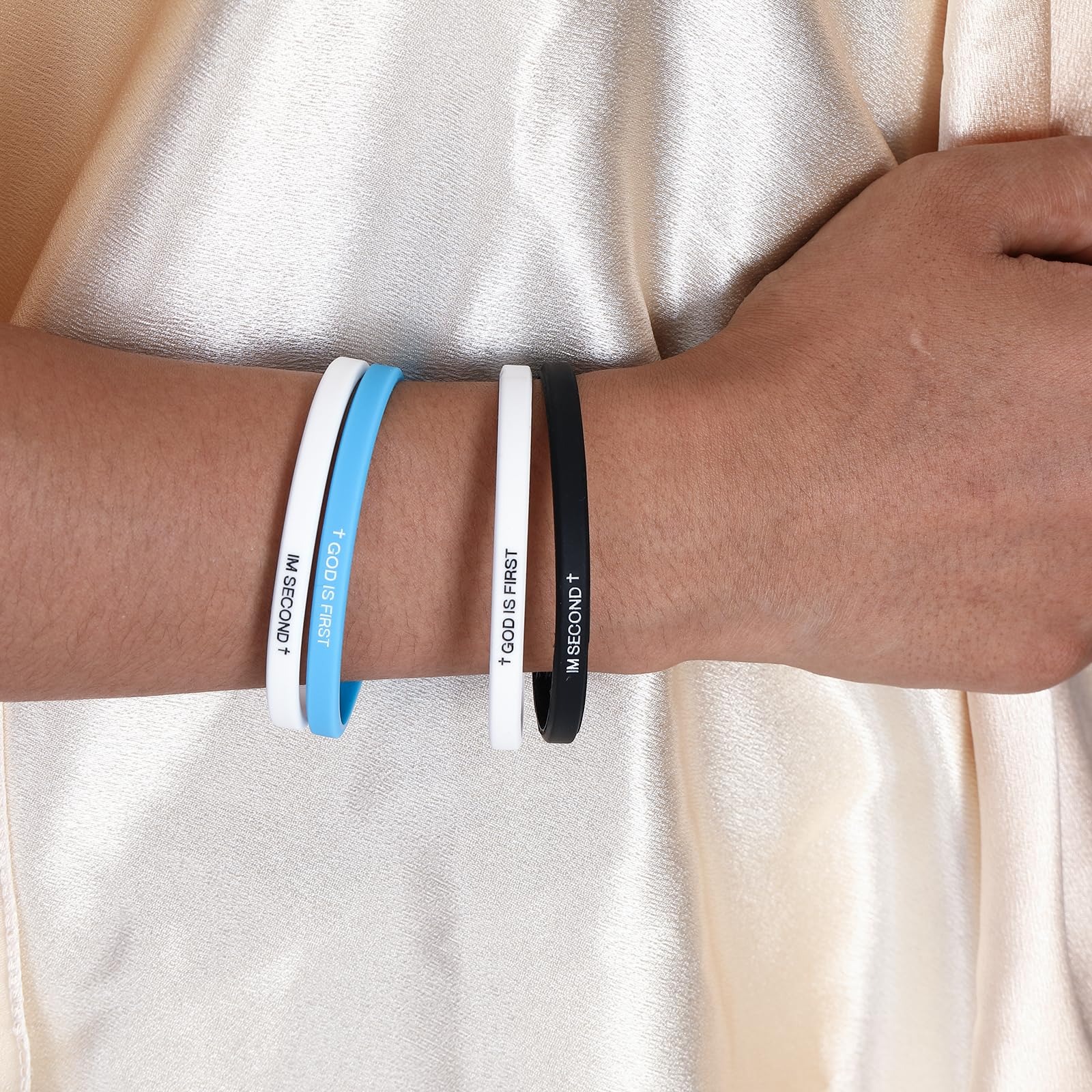 Men'S Fashion Easter - 6-pack-GOD IS FIRST BRACELET I AM