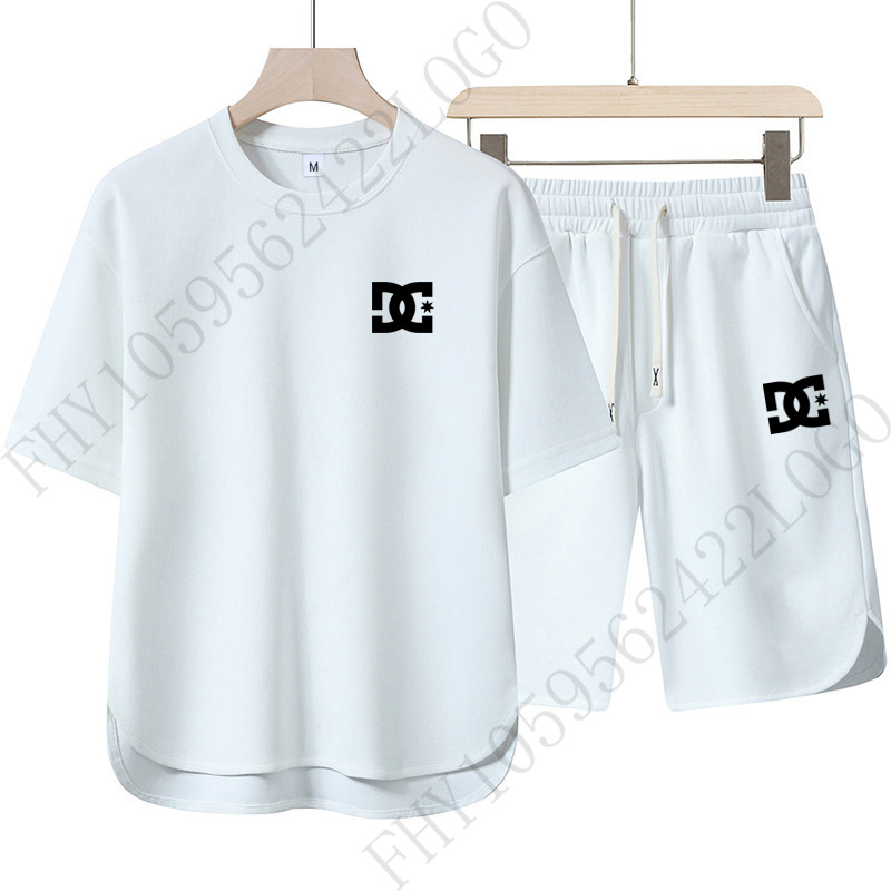 Men'S Fashion Usa - Men's fashionable short-sleeved shorts set, round-neck