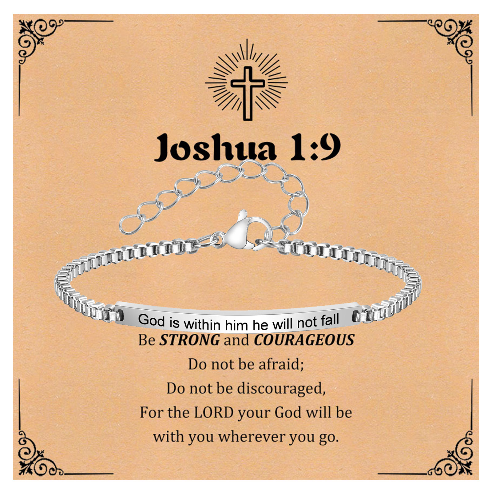 Men'S Fashion Easter - Easter Chain Bracelet for Men Boy,''God