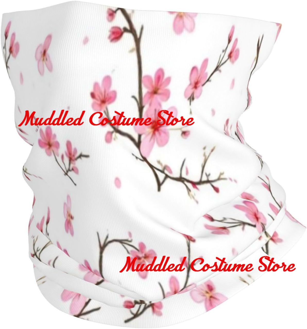 Men'S Fashion Head Scarf - Cherry Blossoms Flowers Pattern Neck Gaiter