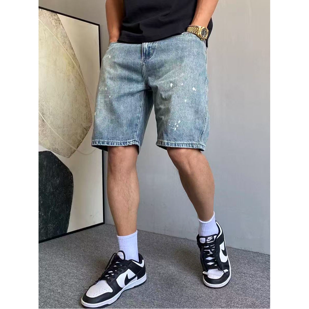 Men's Summer American High Str – Men Fashion Jeans recenzja i cena