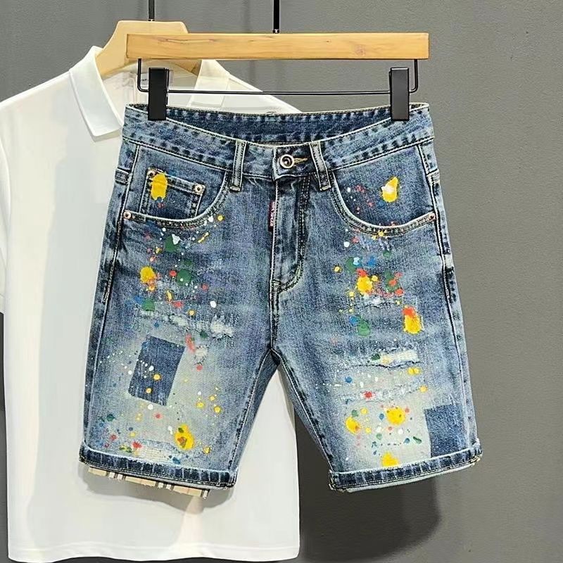 Men's Short Jeans Pants Graffi – Men Fashion Jeans recenzja i cena