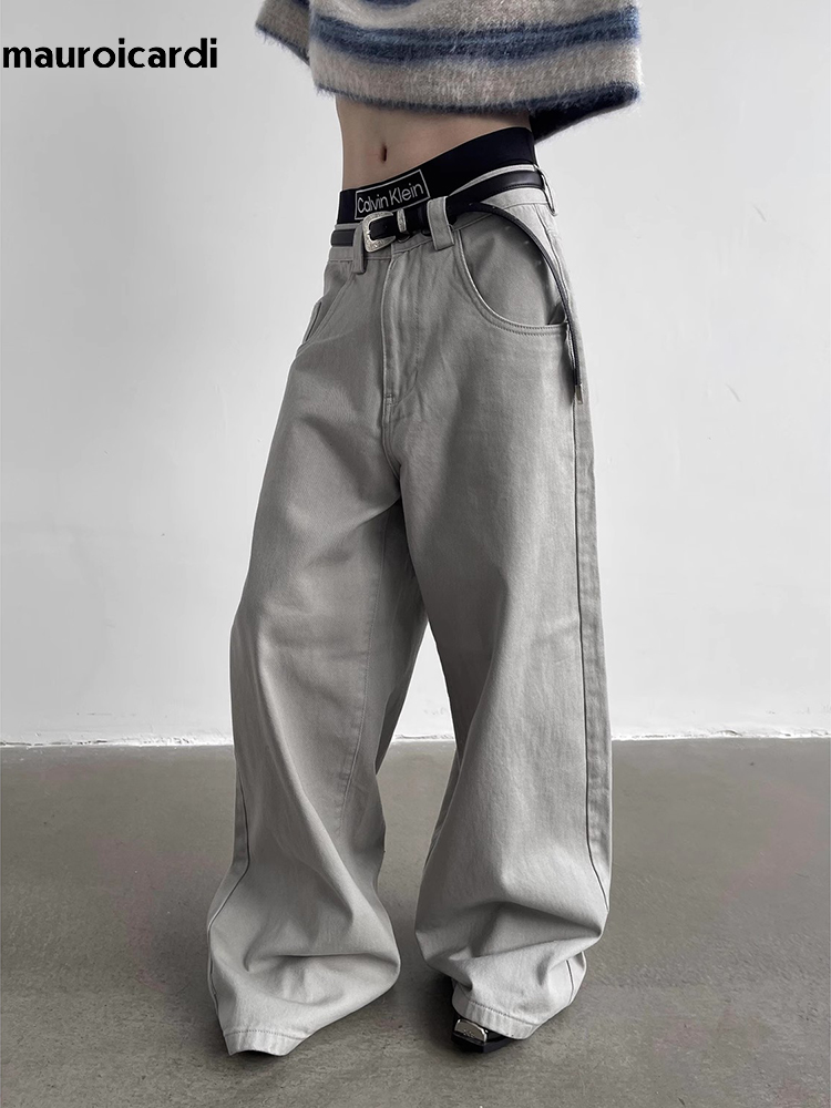 Mauroicardi Autumn Grey Flowy  – Mens Fashion Dark Grey Pants recenzja i cena