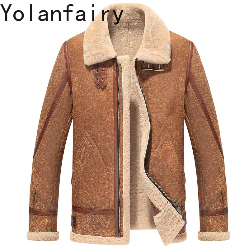 YOLANFAIRY Real Leather Jacket – Men'S Fashion Zipper Jacket recenzja i cena