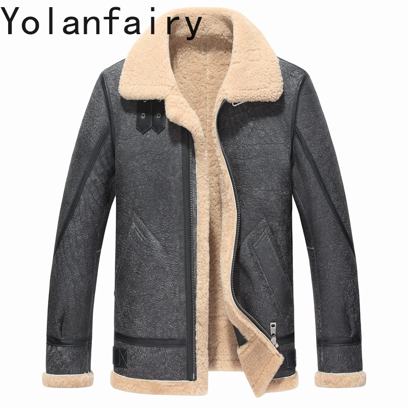YOLANFAIRY Real Leather Jacket – Men'S Fashion Zipper Jacket recenzja i cena