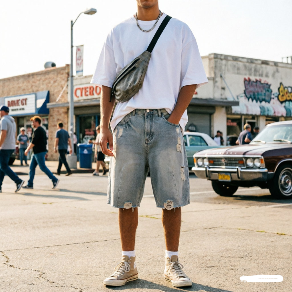 Summer Men's Casual Jeans Shor – Men Fashion Jeans recenzja i cena