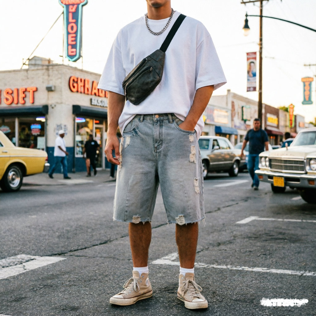 Summer Men's Casual Jeans Shor – Men Fashion Jeans recenzja i cena