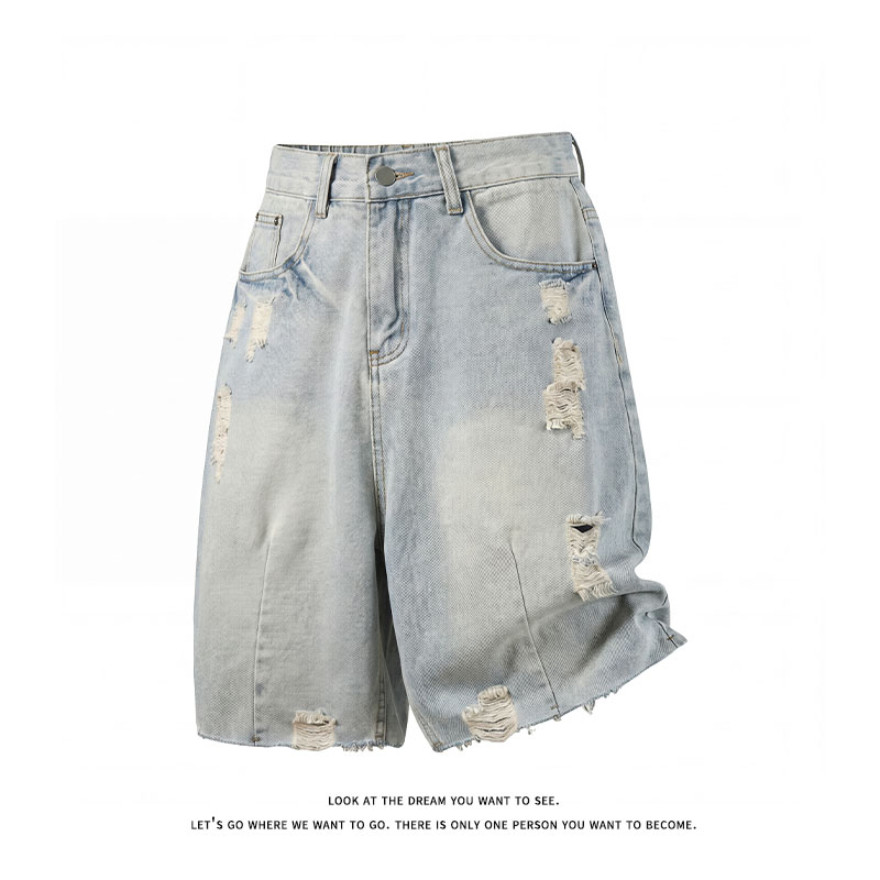 Summer Men's Casual Jeans Shor – Men Fashion Jeans recenzja i cena