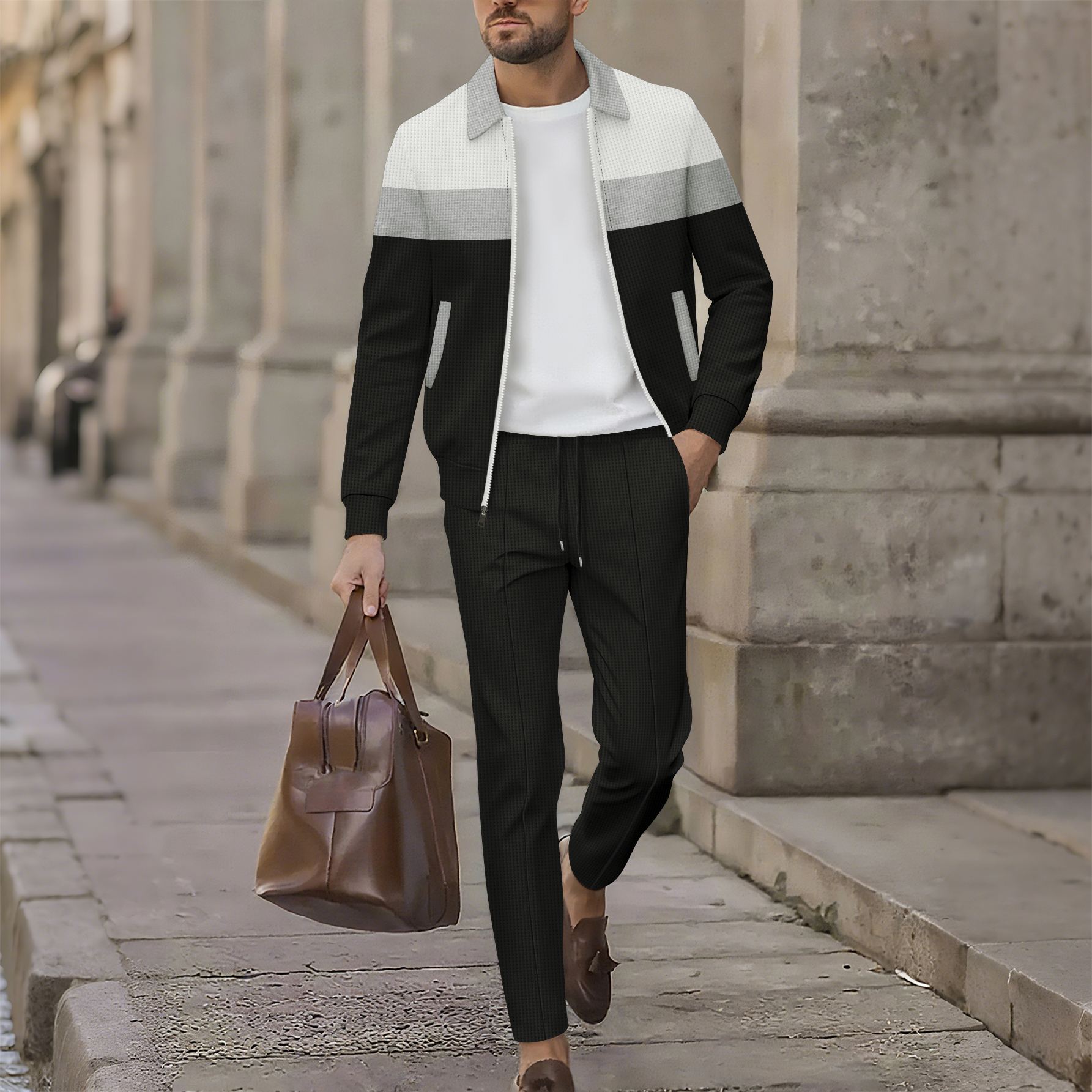 Men's Slim Fit Open Cardigan J – Men'S Fashion Zipper Jacket recenzja i cena