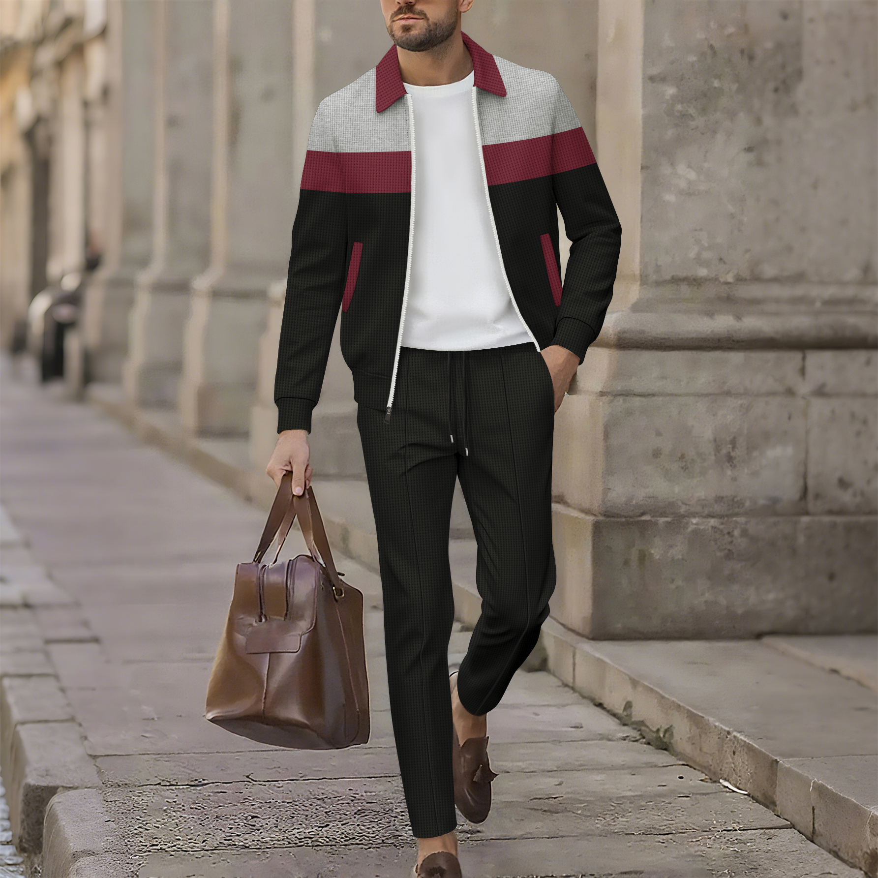 Men's Slim Fit Open Cardigan J – Men'S Fashion Zipper Jacket recenzja i cena