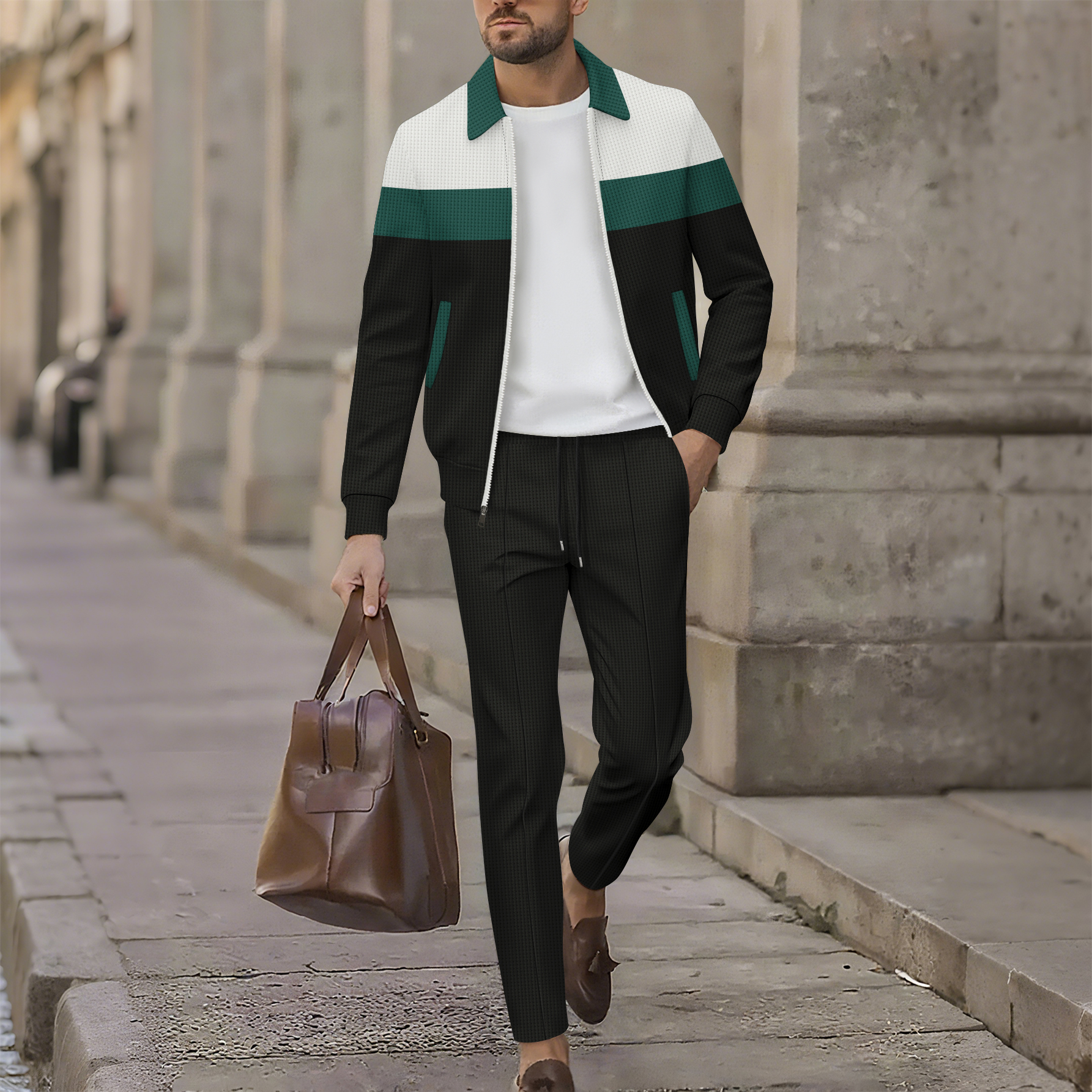 Men's Slim Fit Open Cardigan J – Men'S Fashion Zipper Jacket recenzja i cena