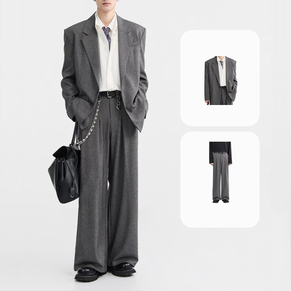 Fashion Dark Grey Loose Men's  – Mens Fashion Dark Grey Pants recenzja i cena
