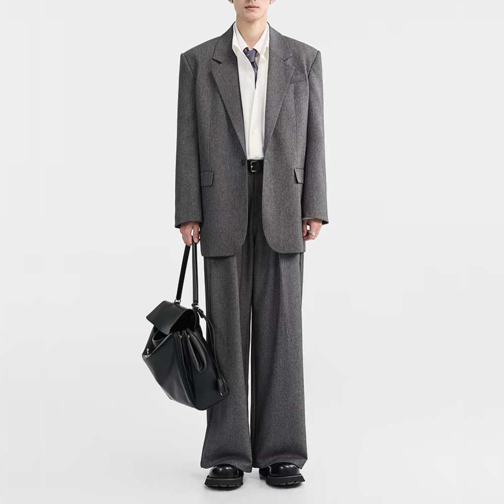 Fashion Dark Grey Loose Men's  – Mens Fashion Dark Grey Pants recenzja i cena