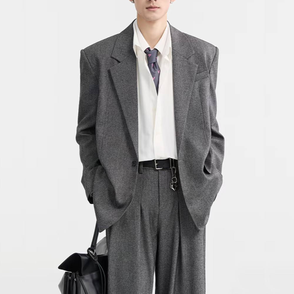 Fashion Dark Grey Loose Men's  – Mens Fashion Dark Grey Pants recenzja i cena
