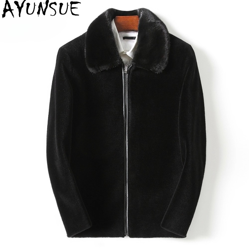 AYUNSUE Casual 100% Wool Coats – Men'S Fashion Zipper Jacket recenzja i cena