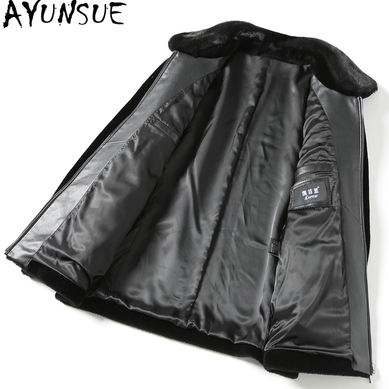 AYUNSUE Casual 100% Wool Coats – Men'S Fashion Zipper Jacket recenzja i cena