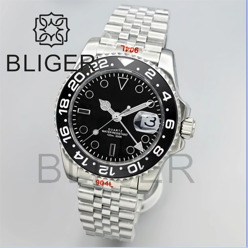 BLIGER 40mm GMT Men's Watches  – Men'S Fashion Logo recenzja i cena