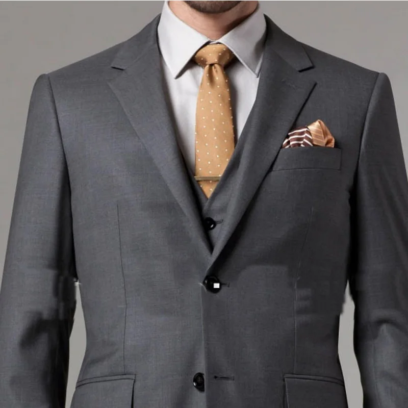 Dark Grey Slim fit Men Suits 3 – Mens Fashion Dark Grey Pants recenzja i cena