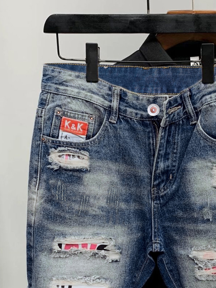 2026 Summer Ripped Straight Me – Men Fashion Jeans recenzja i cena