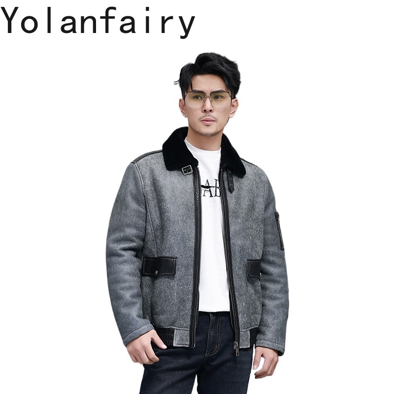 YOLANFAIRY Short Natural Fur C – Men'S Fashion Zipper Jacket recenzja i cena