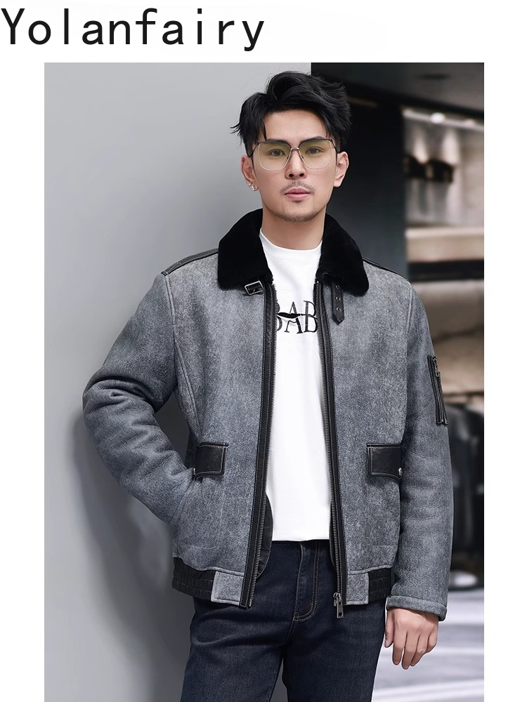 YOLANFAIRY Short Natural Fur C – Men'S Fashion Zipper Jacket recenzja i cena