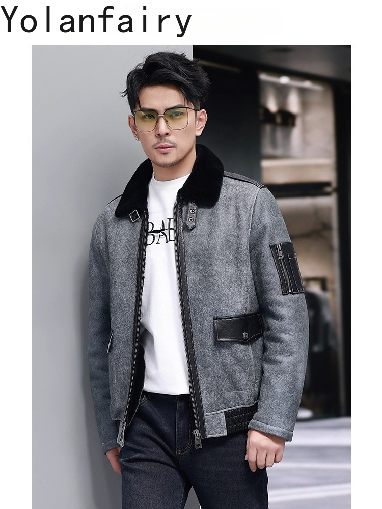 YOLANFAIRY Short Natural Fur C – Men'S Fashion Zipper Jacket recenzja i cena