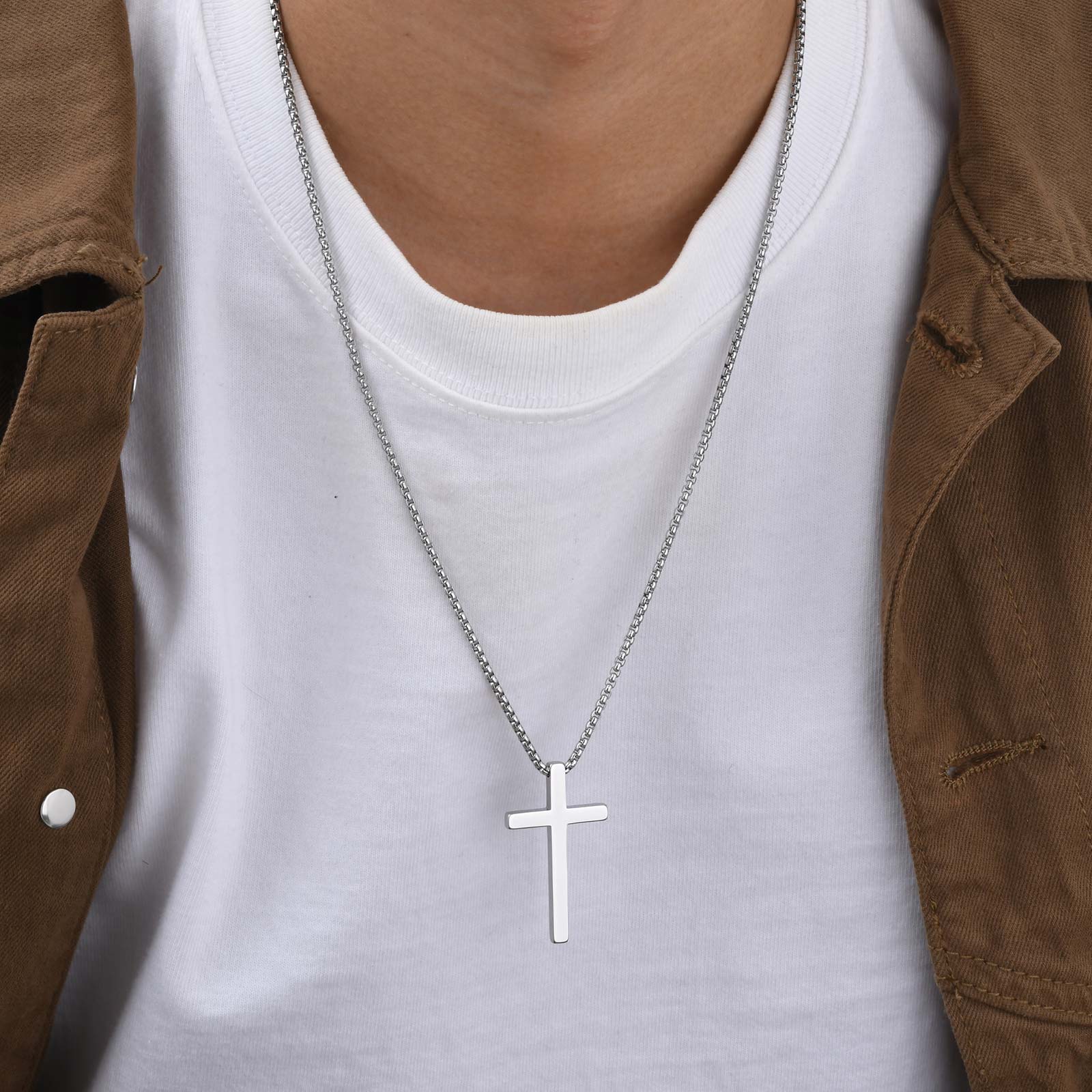 Vnox Cross Pendant Necklaces f – Men'S Fashion Easter recenzja i cena