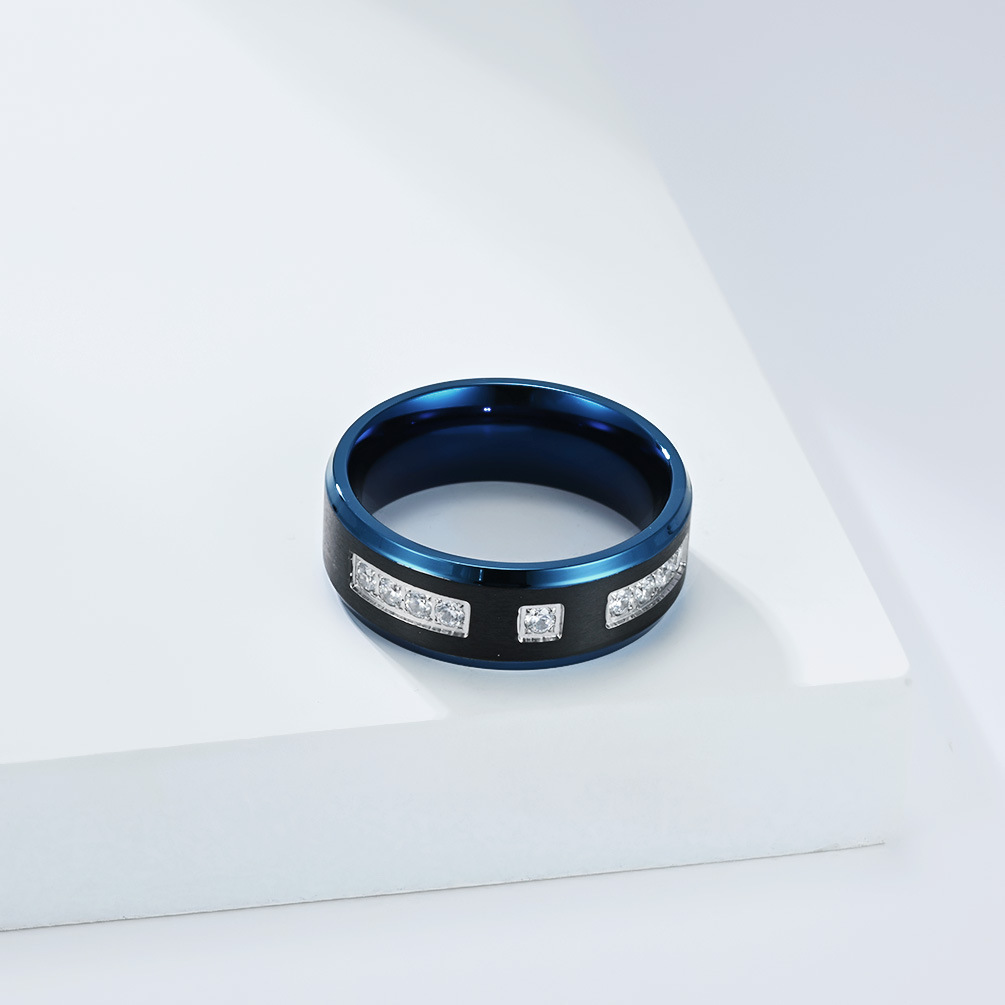 Two-Tone CZ Diamond Rings for  – Men'S Fashion Easter recenzja i cena
