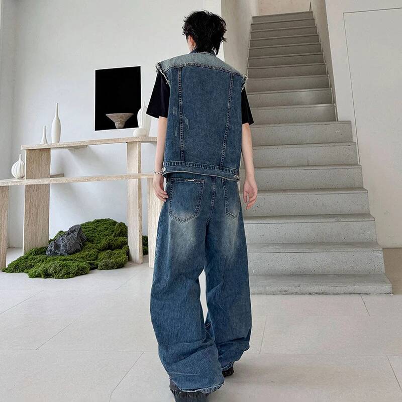 LUZHEN 2026 Summer Denim Two-p – Men Fashion Jeans recenzja i cena