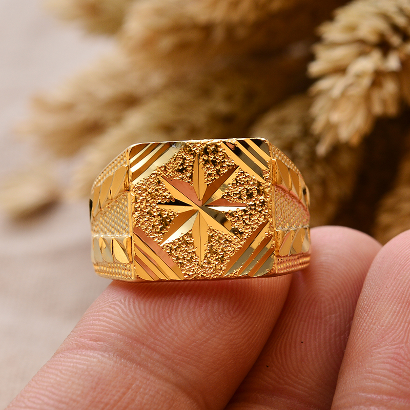 Dubai Ethiopia Gold Color Ring – Men'S Fashion Easter recenzja i cena