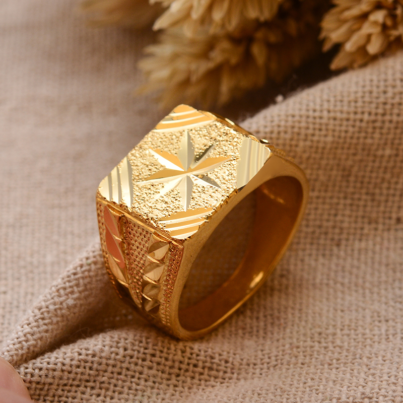 Dubai Ethiopia Gold Color Ring – Men'S Fashion Easter recenzja i cena