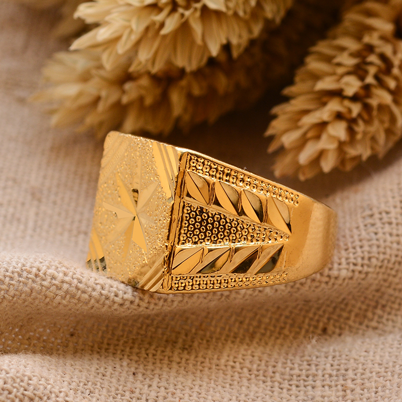 Dubai Ethiopia Gold Color Ring – Men'S Fashion Easter recenzja i cena