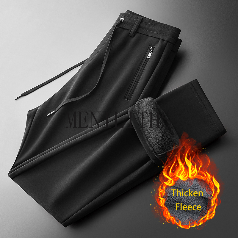 Sweat Pants Men Fleece Autumn  – Mens Fashion Dark Grey Pants recenzja i cena
