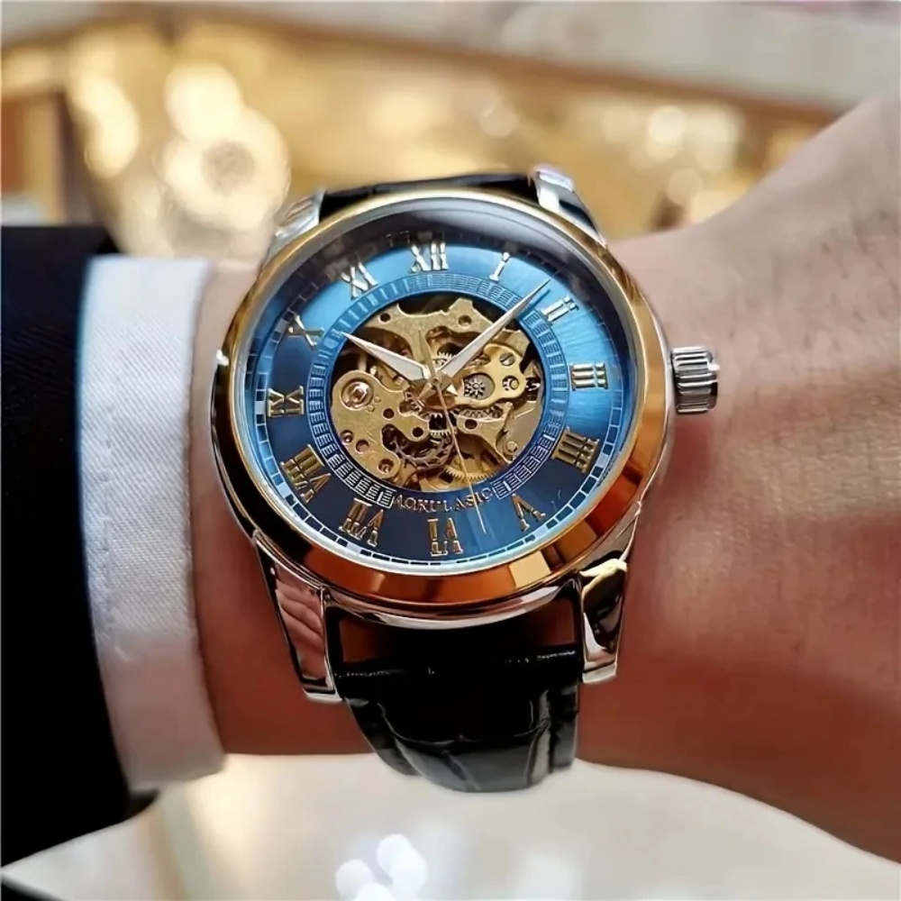 Elegant Men's Automatic Mechan – Mens Fashion Young recenzja i cena
