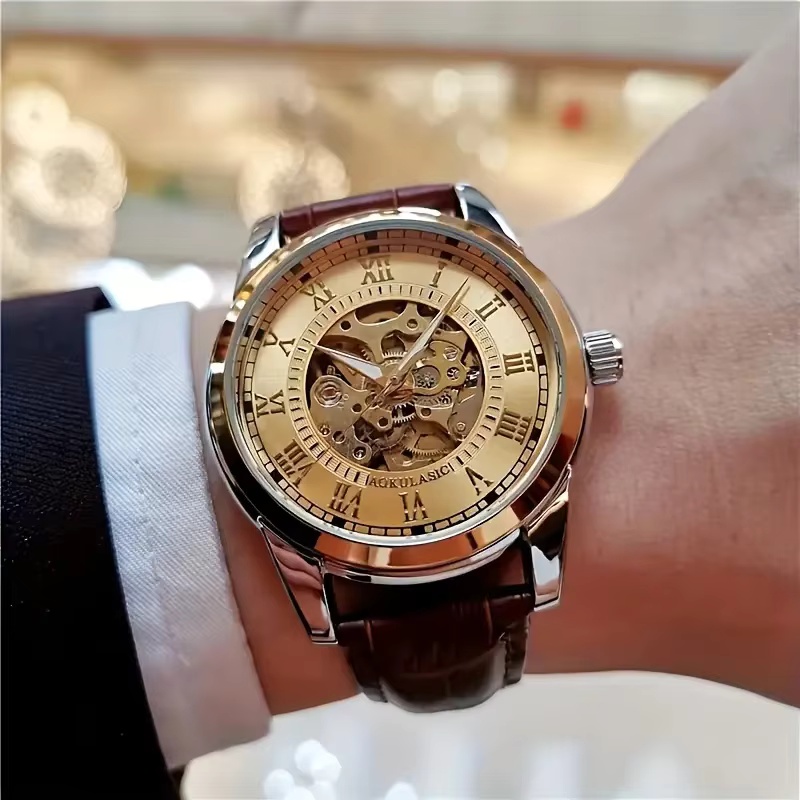 Elegant Men's Automatic Mechan – Mens Fashion Young recenzja i cena