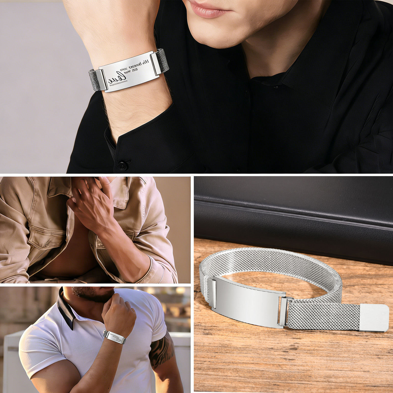 Custom Man Wide Bracelet Chris – Men'S Fashion Easter recenzja i cena