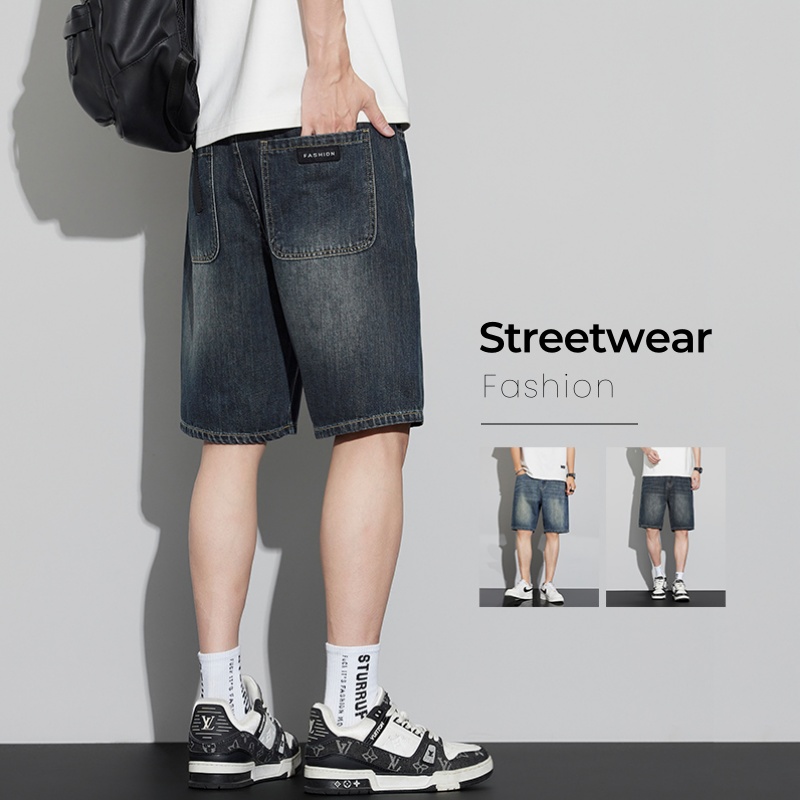 Men's Vintage Denim Shorts Sum – Men Fashion Jeans recenzja i cena