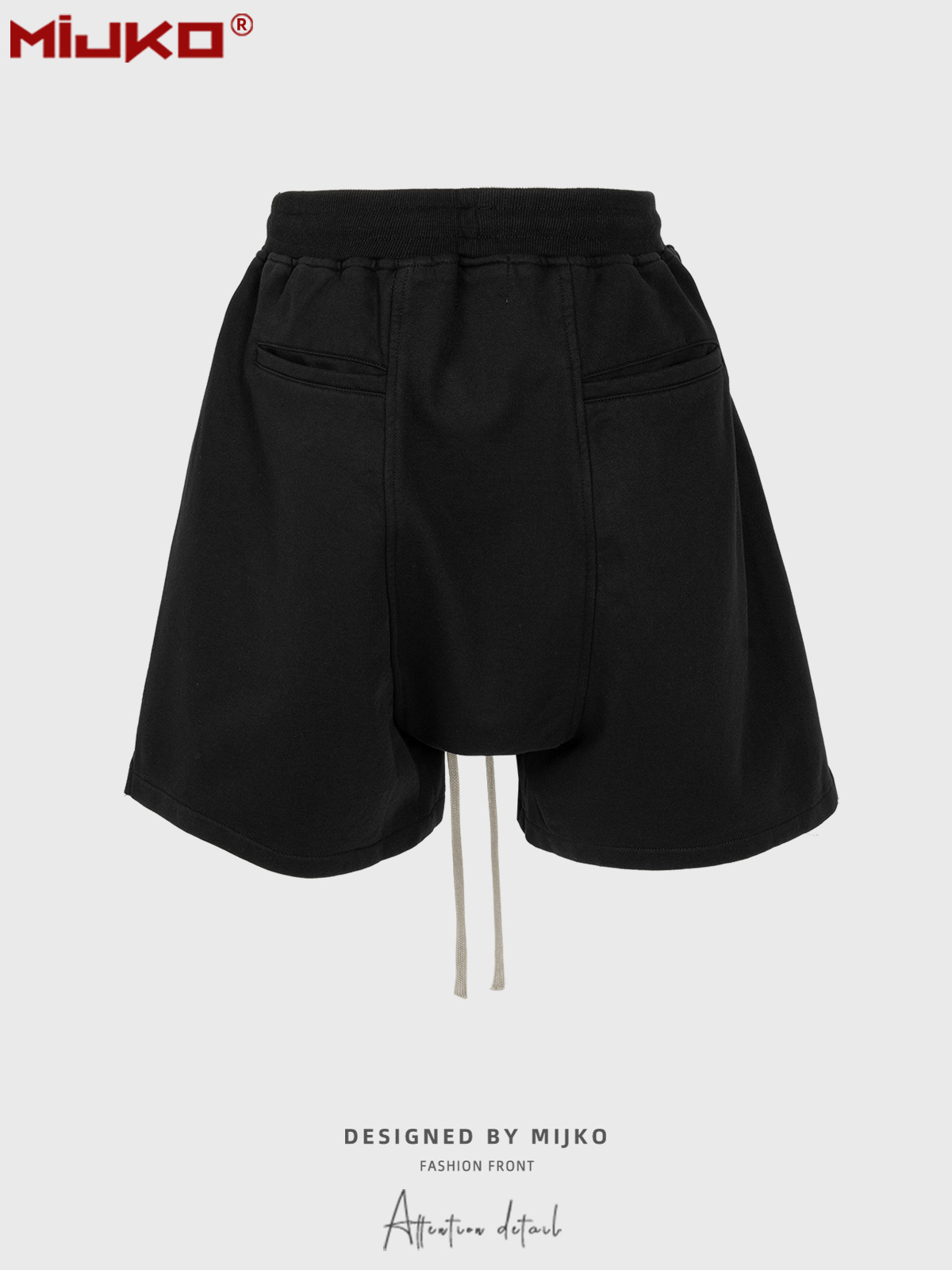 MIJKO Black Dark Grey Shorts M – Mens Fashion Dark Grey Pants recenzja i cena