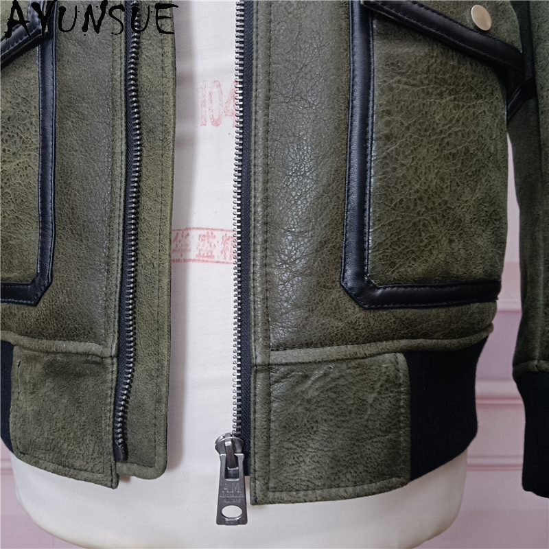 AYUNSUE Warm Natural Fur Coat  – Men'S Fashion Zipper Jacket recenzja i cena