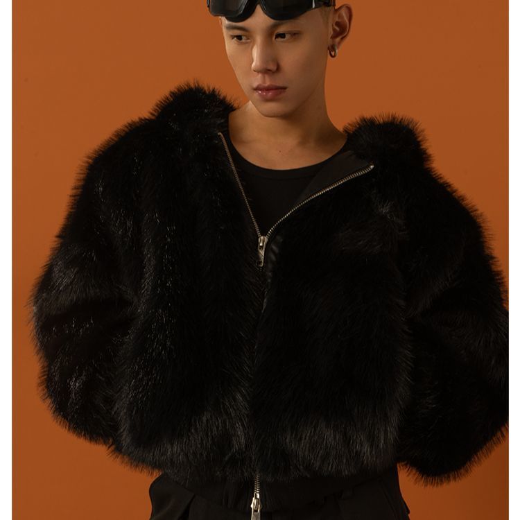 Men's Winter Warm Faux Fur Jac – Men'S Fashion Zipper Jacket recenzja i cena