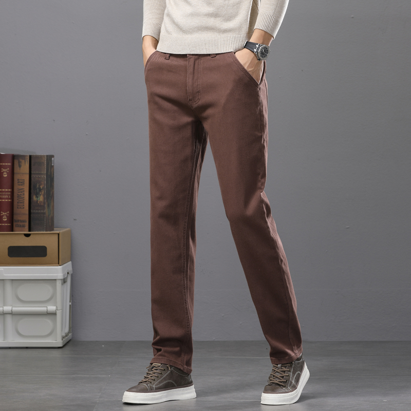 Business Casual Cotton Elastic – Mens Fashion Dark Grey Pants recenzja i cena