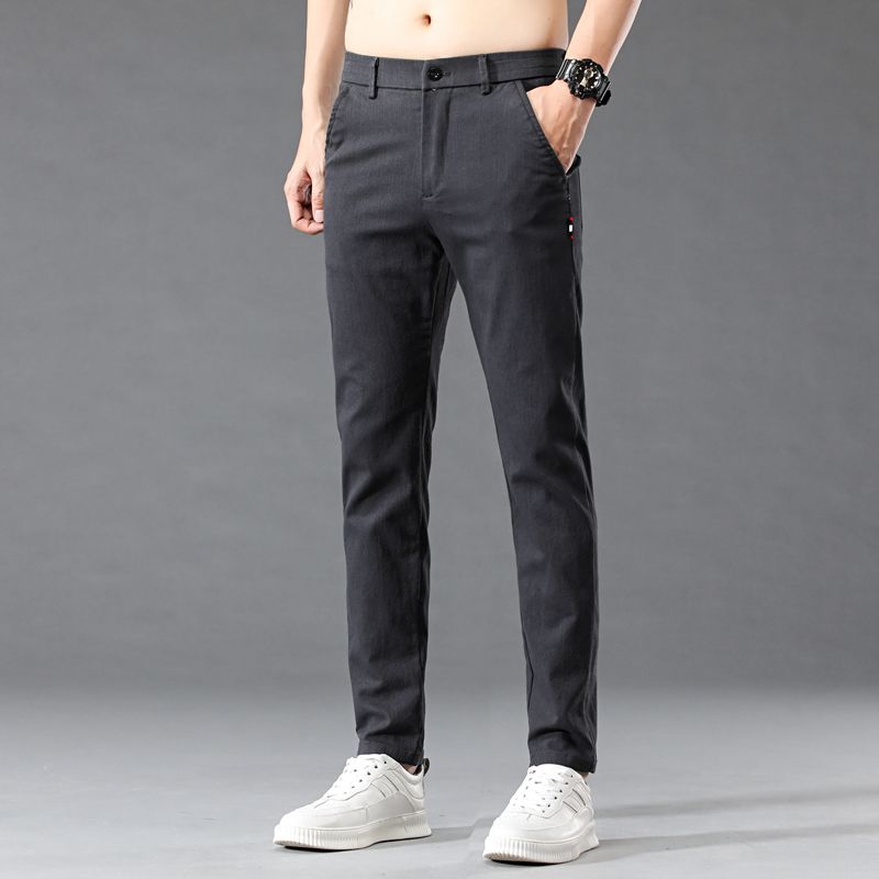 Fashion Men Casual Straight Su – Mens Fashion Dark Grey Pants recenzja i cena