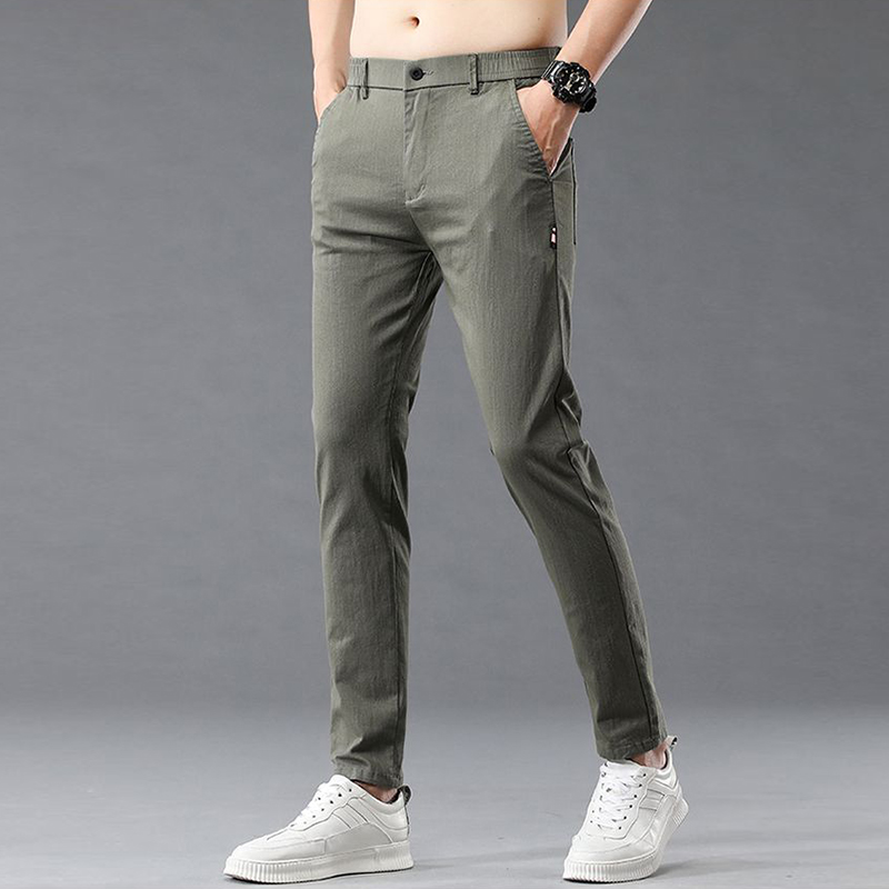 Fashion Men Casual Straight Su – Mens Fashion Dark Grey Pants recenzja i cena