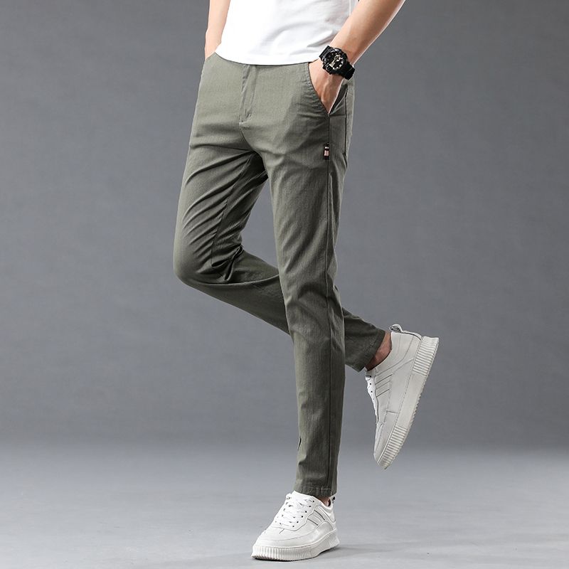 Fashion Men Casual Straight Su – Mens Fashion Dark Grey Pants recenzja i cena