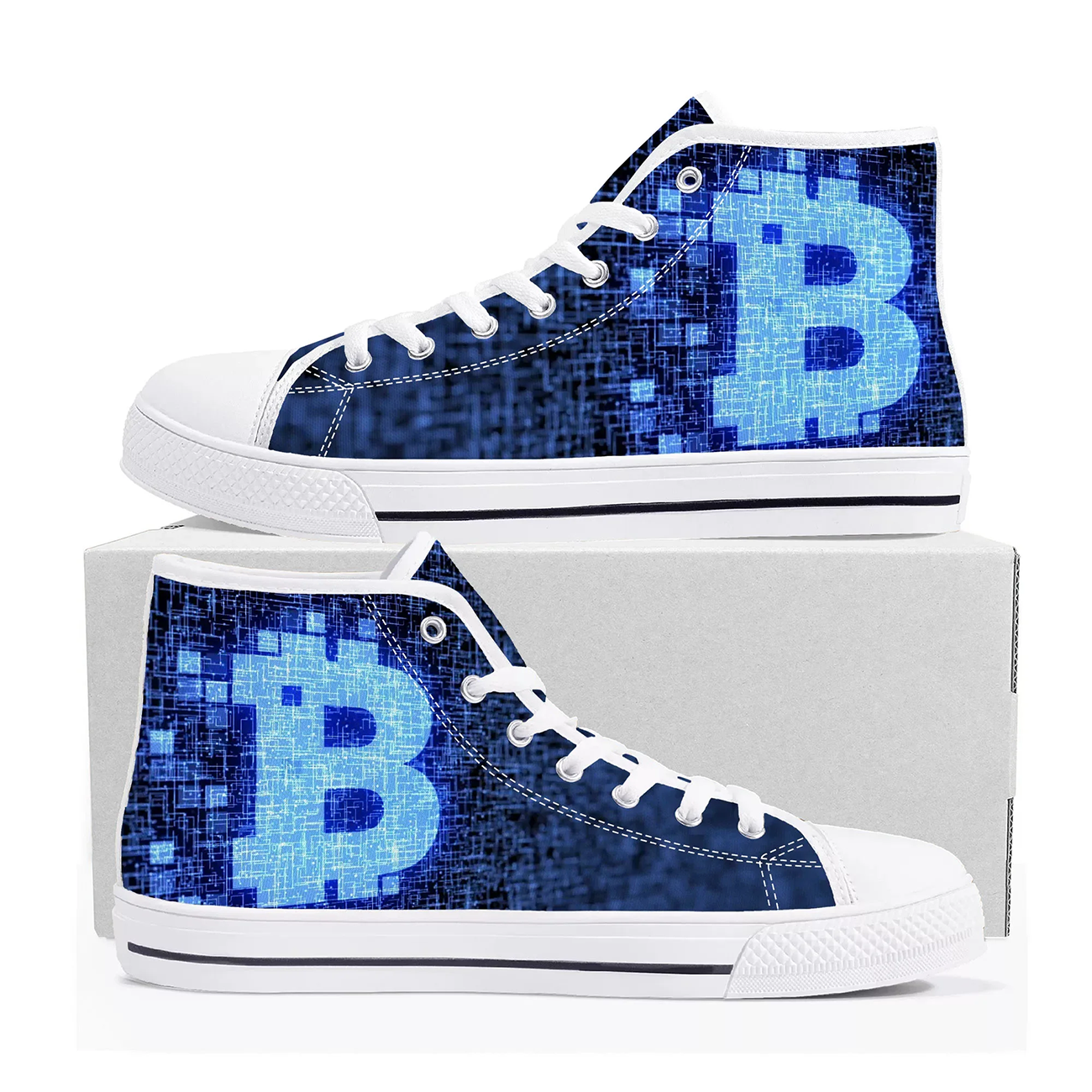 Bitcoin Logo Custom Canvas Sho – Men'S Fashion Logo recenzja i cena