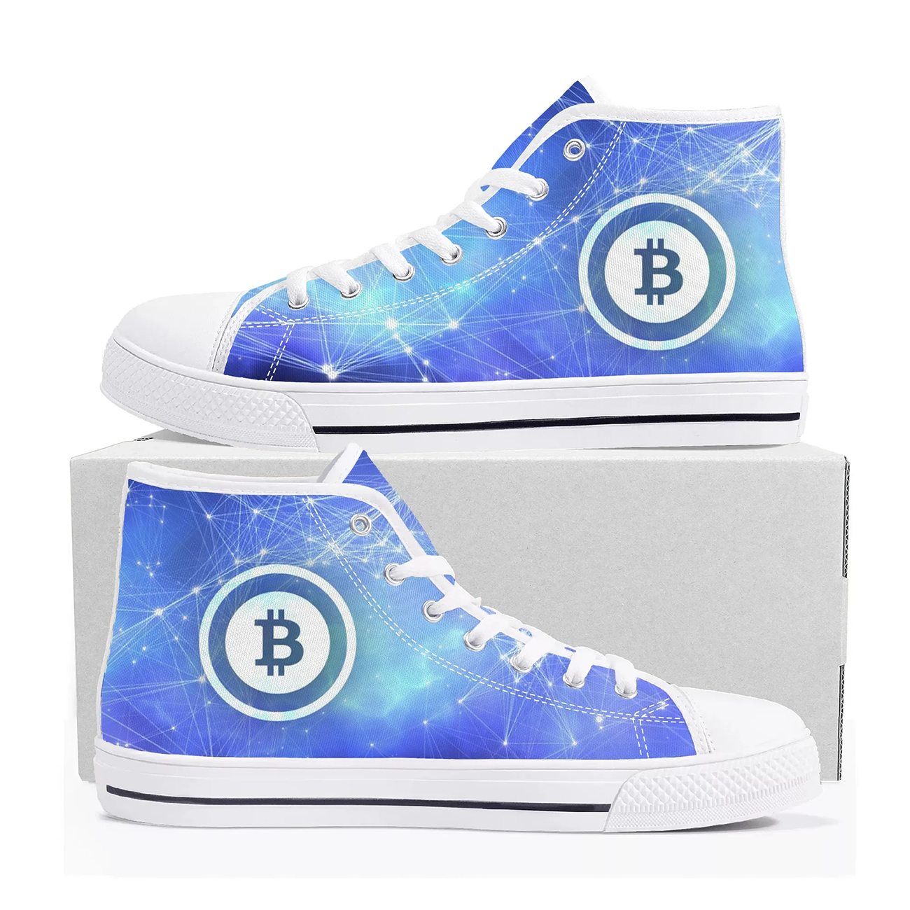 Bitcoin Logo Custom Canvas Sho – Men'S Fashion Logo recenzja i cena