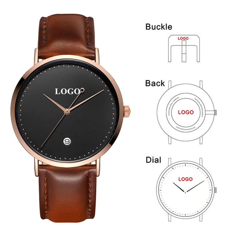 CL026  Black Rose Gold Build B – Men'S Fashion Logo recenzja i cena