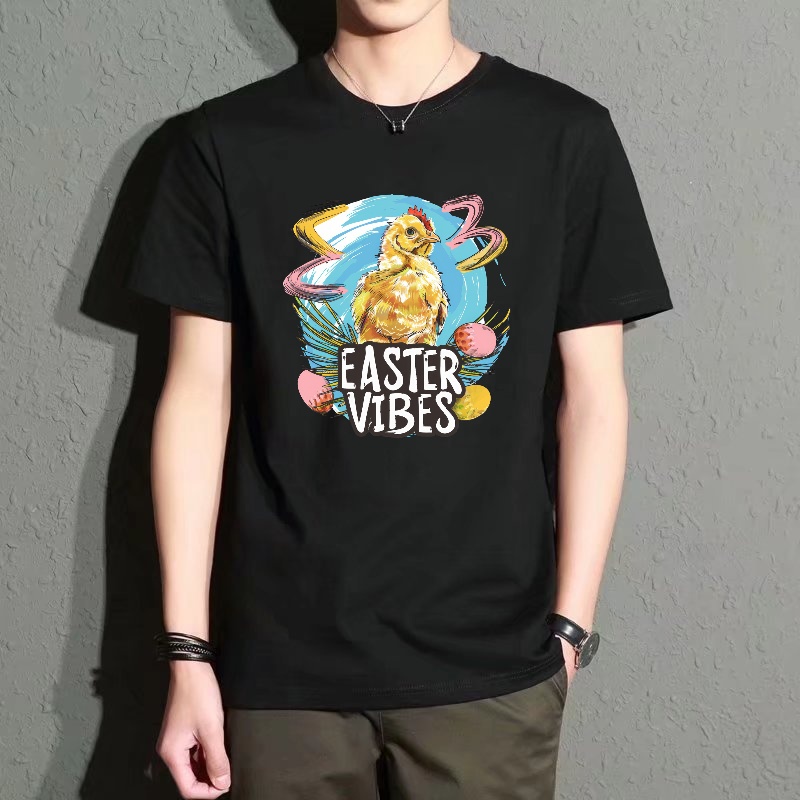Men's Black Round-Neck Short-S – Men'S Fashion Easter recenzja i cena