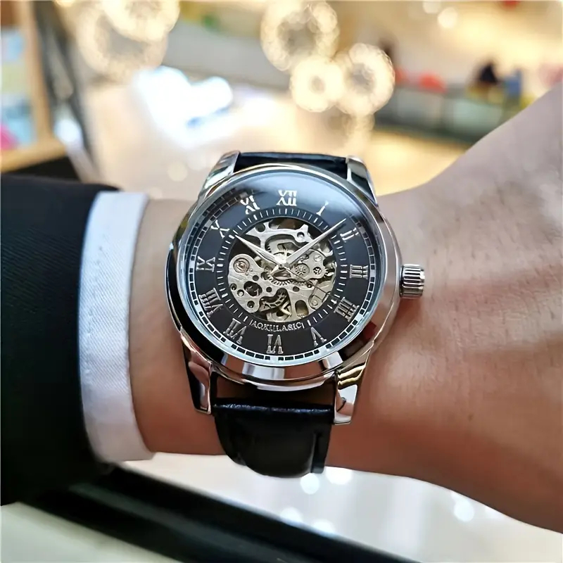Elegant Men's Automatic Mechan – Mens Fashion Young recenzja i cena